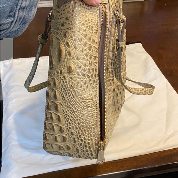 Brahmin Metallic Gold Embossed Satchel - Picture 4 of 10